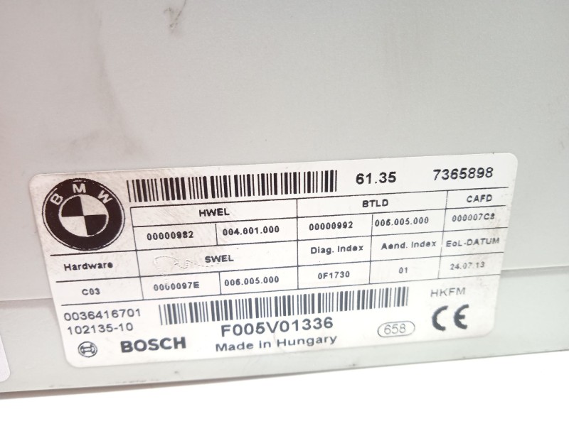 Recambio de modulo electronico para bmw 5 touring (f11) 520 d referencia OEM IAM 61357365898  F005V01336