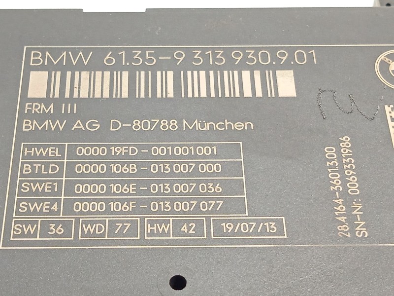 Recambio de centralita luces para bmw 5 touring (f11) 520 d referencia OEM IAM 61359313930  