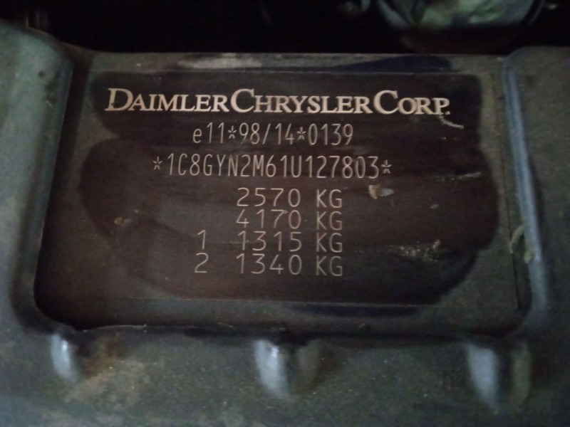 chrysler voyager iv (rg, rs) del año 2001