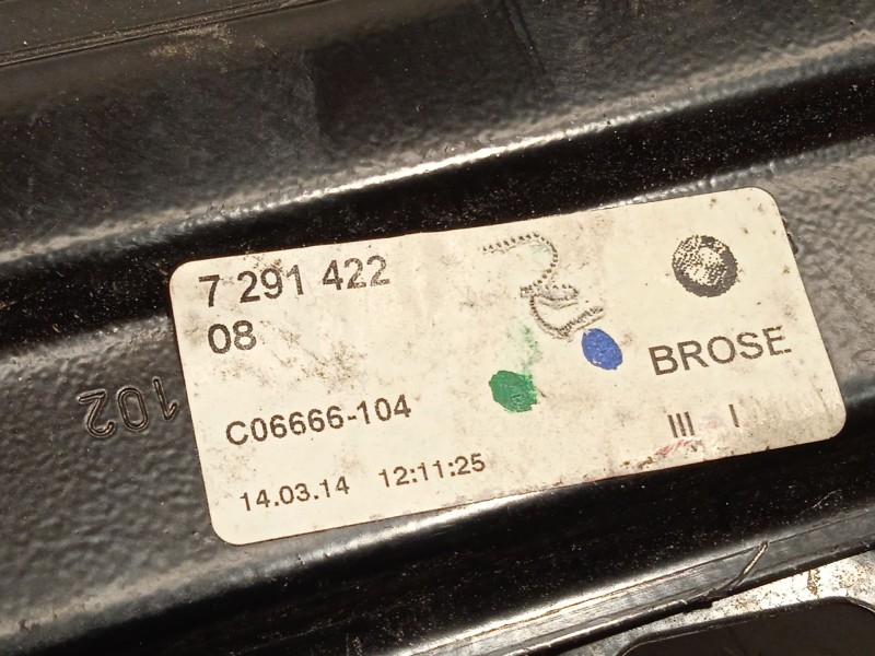 Recambio de elevalunas trasero derecho para bmw 3 gran turismo (f34) 318 d referencia OEM IAM 7291422 7046032 