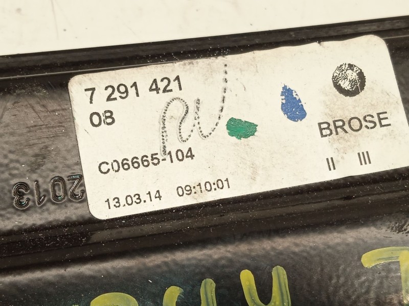 Recambio de elevalunas trasero izquierdo para bmw 3 gran turismo (f34) 318 d referencia OEM IAM 7291421 7046031 