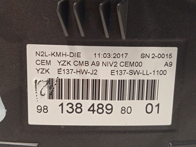Recambio de cuadro instrumentos para peugeot 2008 i (cu_) 1.6 bluehdi 100 referencia OEM IAM 9813848980  