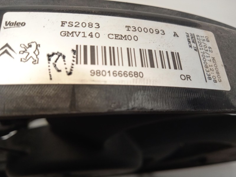 Recambio de electroventilador para peugeot 2008 i (cu_) 1.6 bluehdi 100 referencia OEM IAM 9801666680  