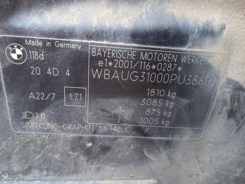 bmw 1 (e87) del año 2005