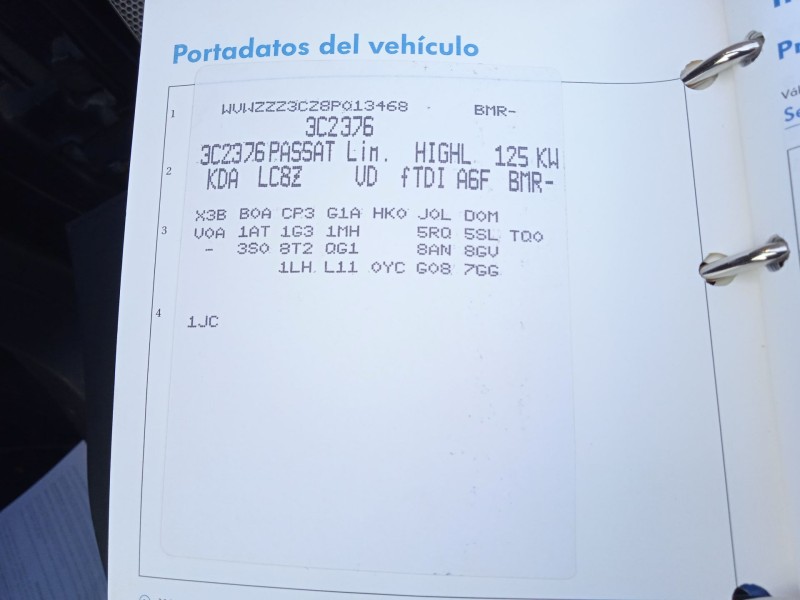 volkswagen passat b6 (3c2) del año 2007