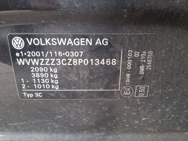 volkswagen passat b6 (3c2) del año 2007