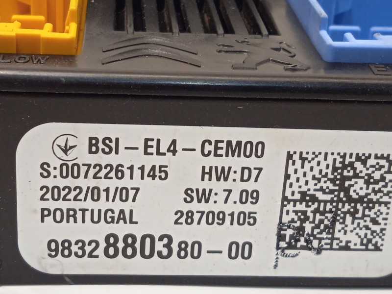 Recambio de caja reles / fusibles para peugeot partner furgoneta/monovolumen (k9) e-partner referencia OEM IAM 9832880380  