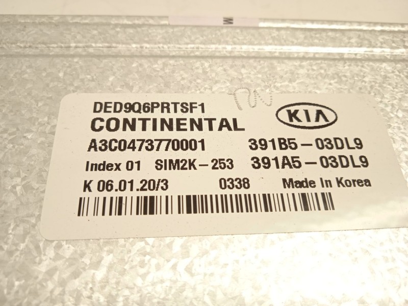 Recambio de centralita motor uce para kia niro referencia OEM IAM 391A503DL9 391B103CD4 391B503DL9