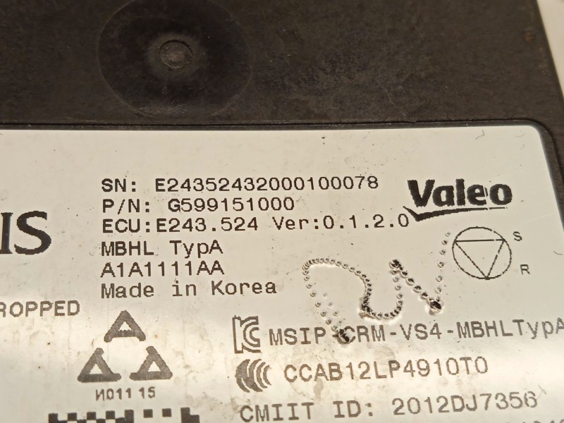 Recambio de modulo electronico para kia niro referencia OEM IAM G599151000  