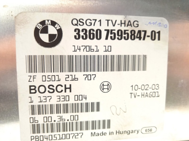 Recambio de centralita cambio automatico para bmw x6 (e71, e72) xdrive 35 d referencia OEM IAM 33607595847  1137330004