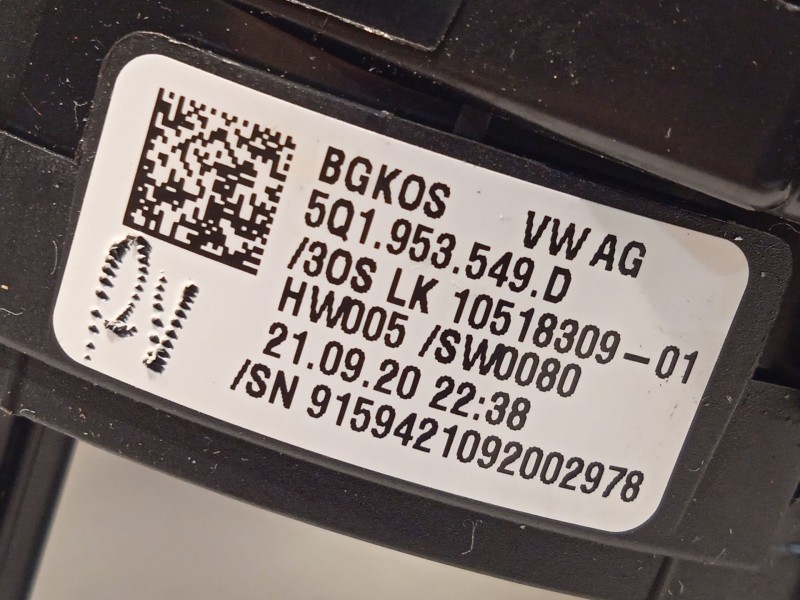 Recambio de anillo airbag para seat leon (kl1, klg) 1.0 tsi referencia OEM IAM 5Q1953549D  