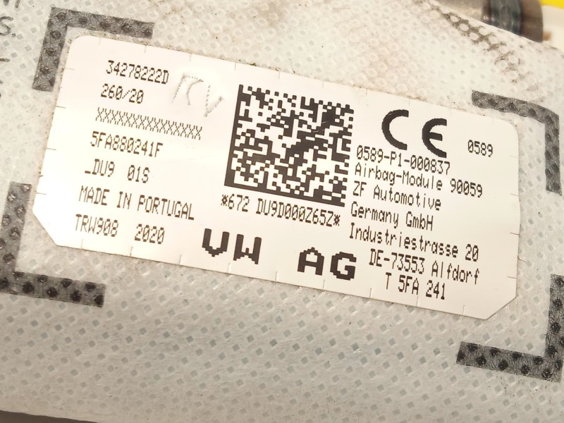 Recambio de airbag lateral izquierdo para seat leon (kl1, klg) 1.0 tsi referencia OEM IAM 5FA880241F  