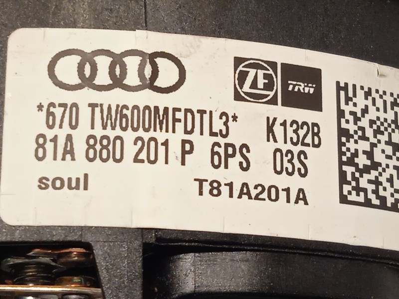 Recambio de kit airbag para audi q2 (gab, gag) 35 tfsi referencia OEM IAM 81B857001Q24A 81A880201P6PS 81A880204D