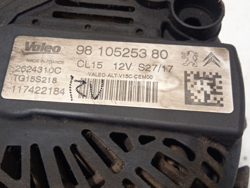 Recambio de alternador para peugeot expert furgoneta (v_) 1.6 bluehdi 115 referencia OEM IAM 9810525380  TG15S218