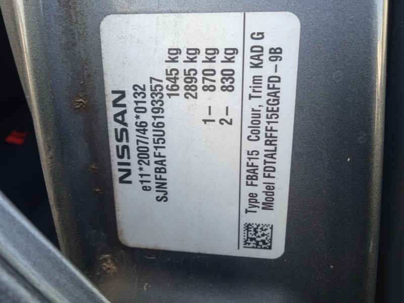 nissan juke (f15) del año 2012