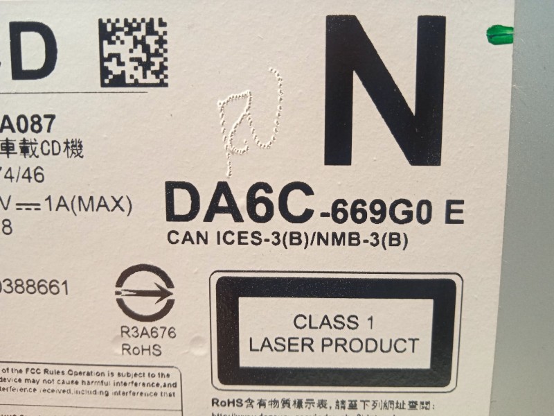 Recambio de sistema audio / radio cd para mazda cx-3 2.0 cat referencia OEM IAM DA6C669G0E  