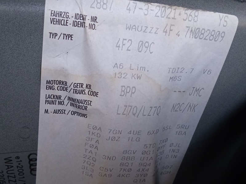 audi a6 c6 (4f2) del año 2004