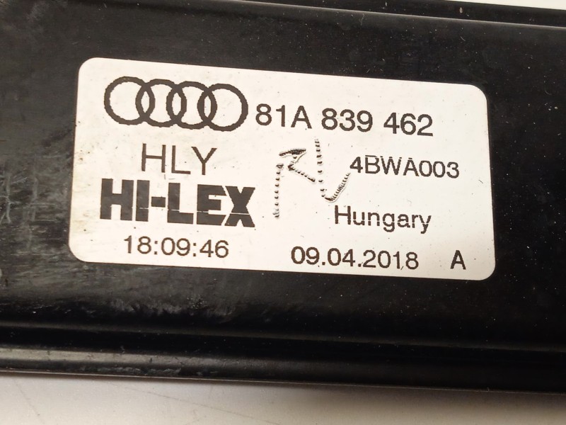 Recambio de elevalunas trasero derecho para audi q2 (gab) 1.6 tdi referencia OEM IAM 81A839462 5Q0959812D 