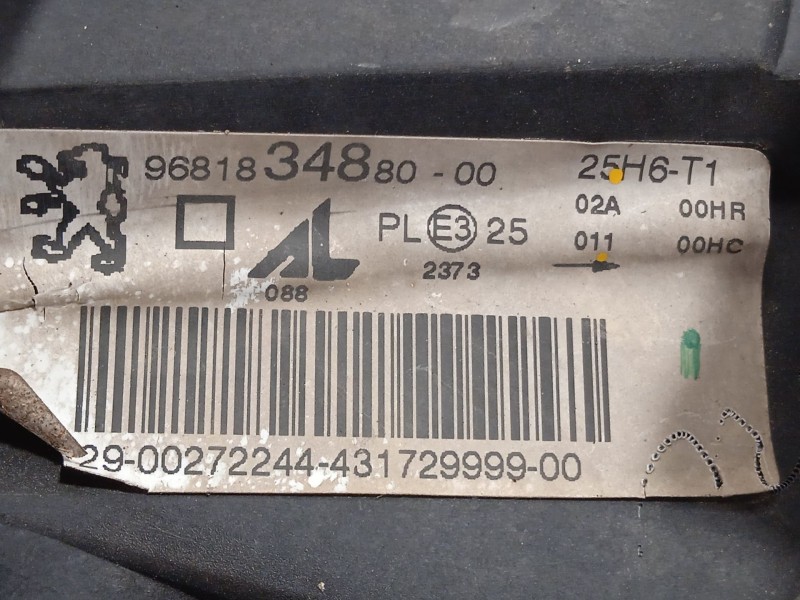 Recambio de faro izquierdo para peugeot 307 (3a/c) 1.6 hdi referencia OEM IAM 9681834880  