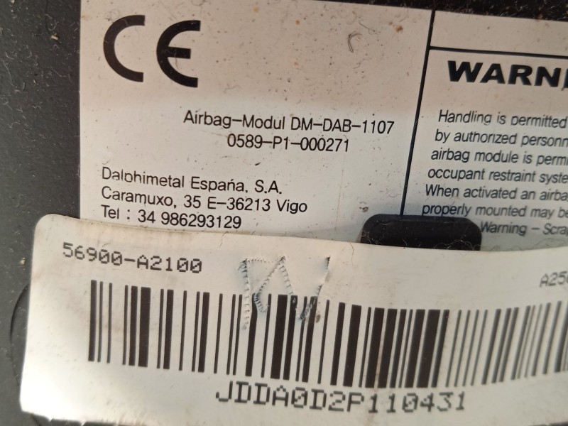 Recambio de airbag delantero izquierdo para kia cee´d (jd) 1.6 crdi 110 referencia OEM IAM 56900A2100  