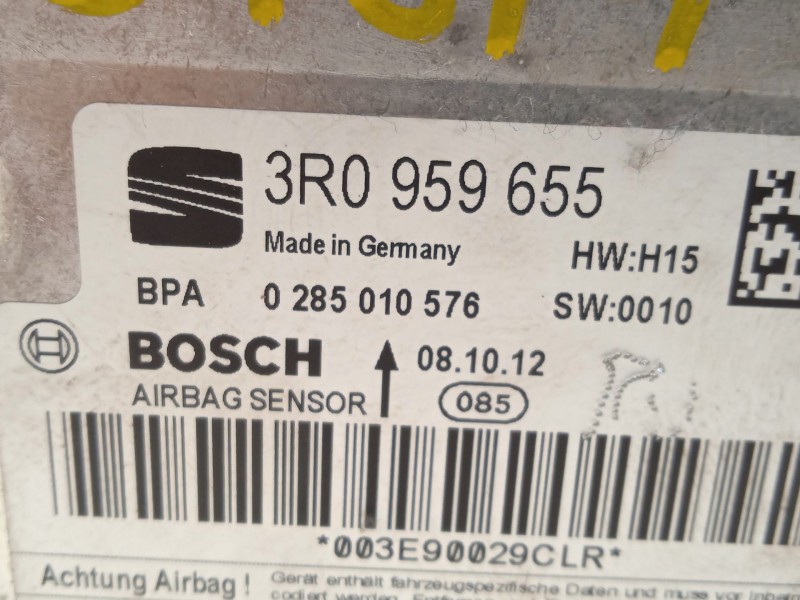 Recambio de centralita airbag para seat exeo st (3r5) 2.0 tdi referencia OEM IAM 3R0959655 3R0959655A02 0285010576