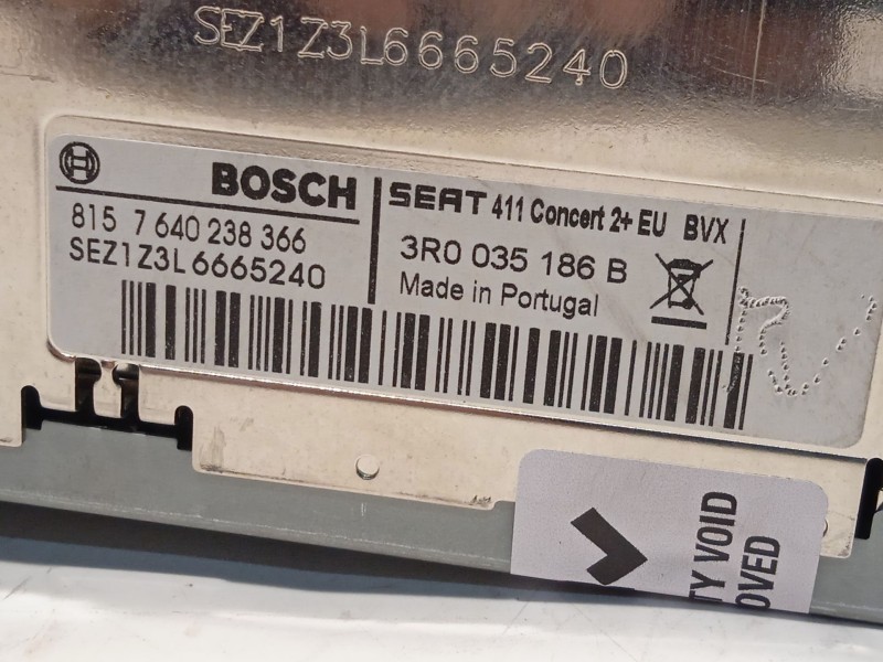 Recambio de sistema audio / radio cd para seat exeo st (3r5) 2.0 tdi referencia OEM IAM 3R0035186B  