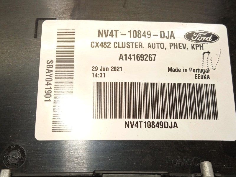 Recambio de cuadro instrumentos para ford kuga iii (dfk) 2.5 fhev referencia OEM IAM NV4T10849DJA 2598382 