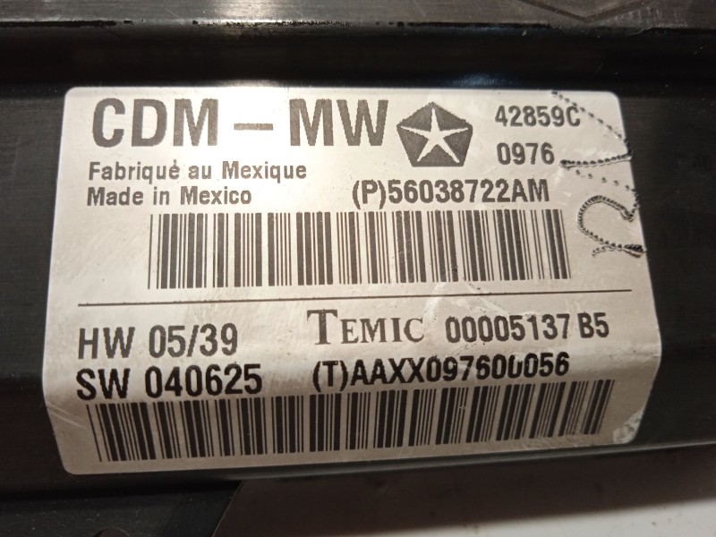 Recambio de centralita confort para chrysler 300c (lx, le) 3.0 crd referencia OEM IAM 56038722AM K56038722AM 