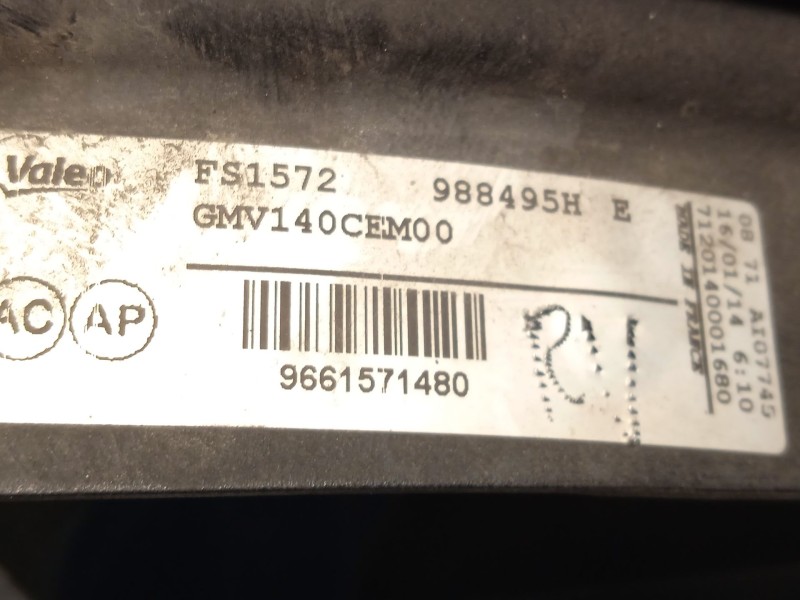 Recambio de electroventilador para citroën ds5 1.6 hdi 115 referencia OEM IAM 9661571480 1253K4 9828719880