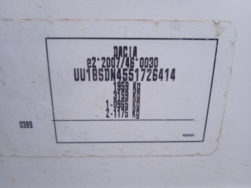 dacia lodgy (js_) del año 2016