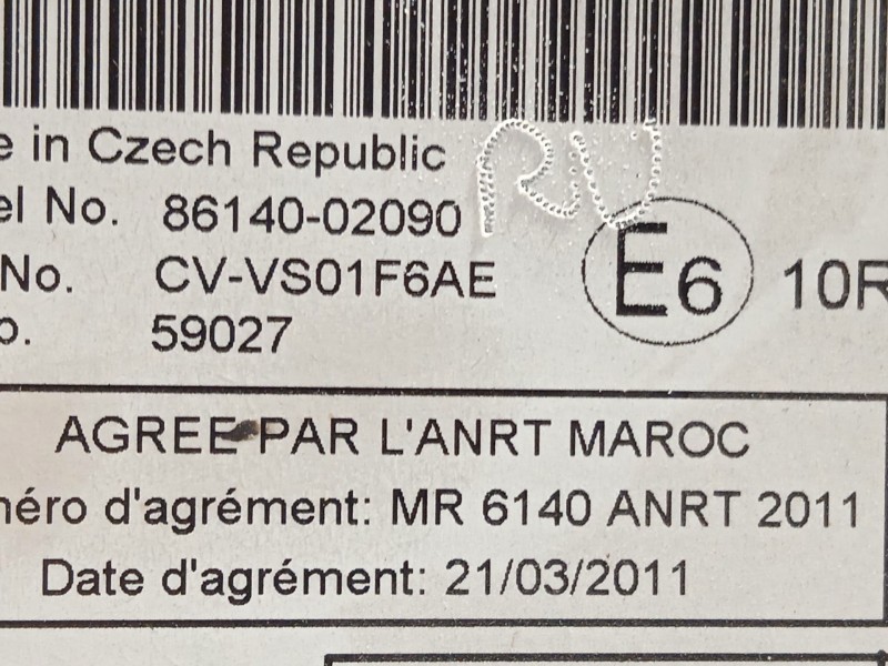 Recambio de sistema navegacion gps para toyota auris (_e15_) 1.6 (zre151_) referencia OEM IAM 8614002090  