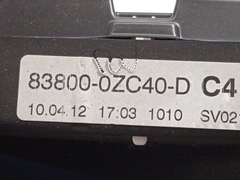Recambio de cuadro instrumentos para toyota auris (_e15_) 1.6 (zre151_) referencia OEM IAM 838000ZC40  