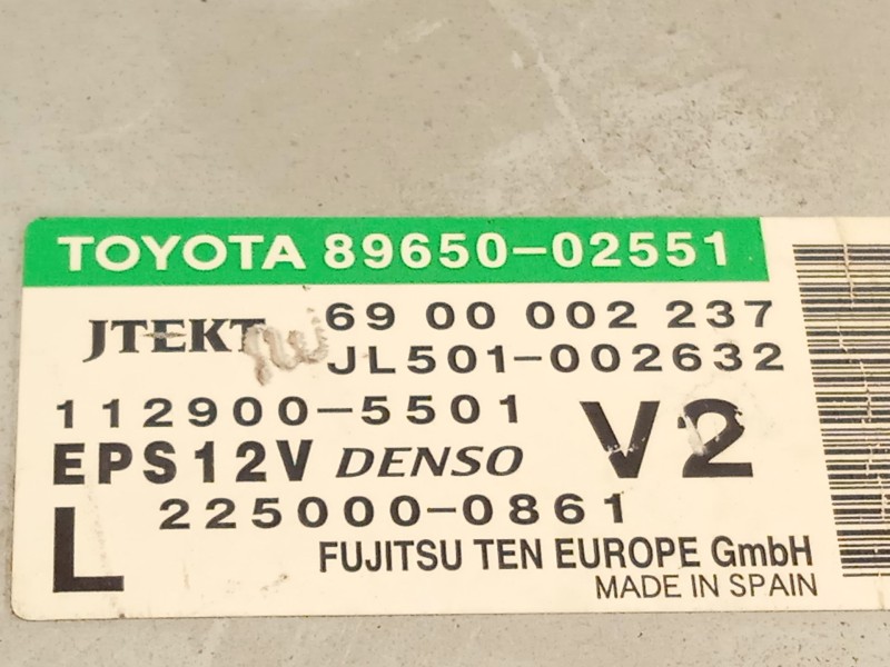 Recambio de modulo electronico para toyota auris (_e15_) 1.6 (zre151_) referencia OEM IAM 8965002551 2250000861 6900002237
