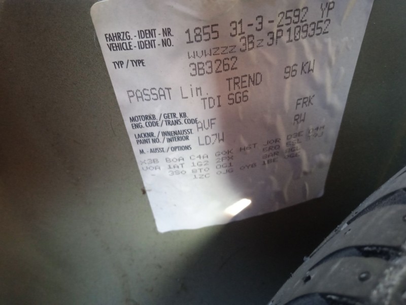 volkswagen passat b5.5 (3b3) del año 2002