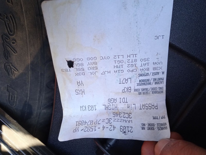 volkswagen passat b6 (3c2) del año 2006