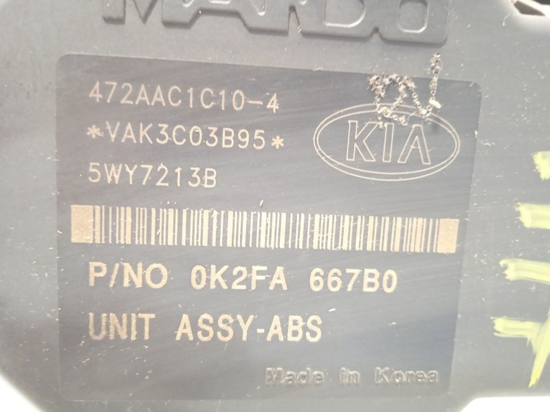 Recambio de abs para kia carnival ii (gq) 2.5 v6 referencia OEM IAM 2K56T437A0 0K2FA667B0 BH60104700