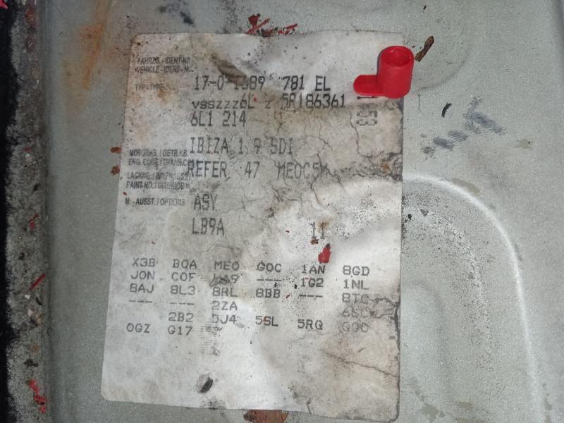 seat ibiza iii (6l1) del año 2005