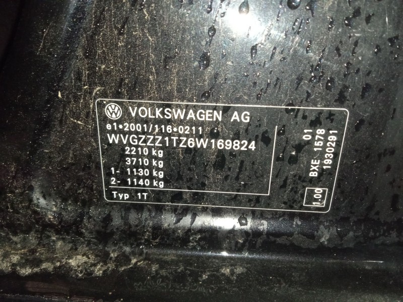 volkswagen touran (1t1, 1t2) del año 2006