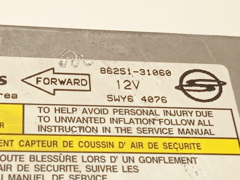 Recambio de centralita airbag para ssangyong actyon i 2.0 xdi referencia OEM IAM 8625131060  5WY64076