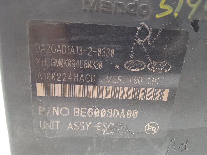 Recambio de abs para kia rio (yb) gt line referencia OEM IAM 58910H8400 BE6003DA00 MGH85ADBH6013DA00