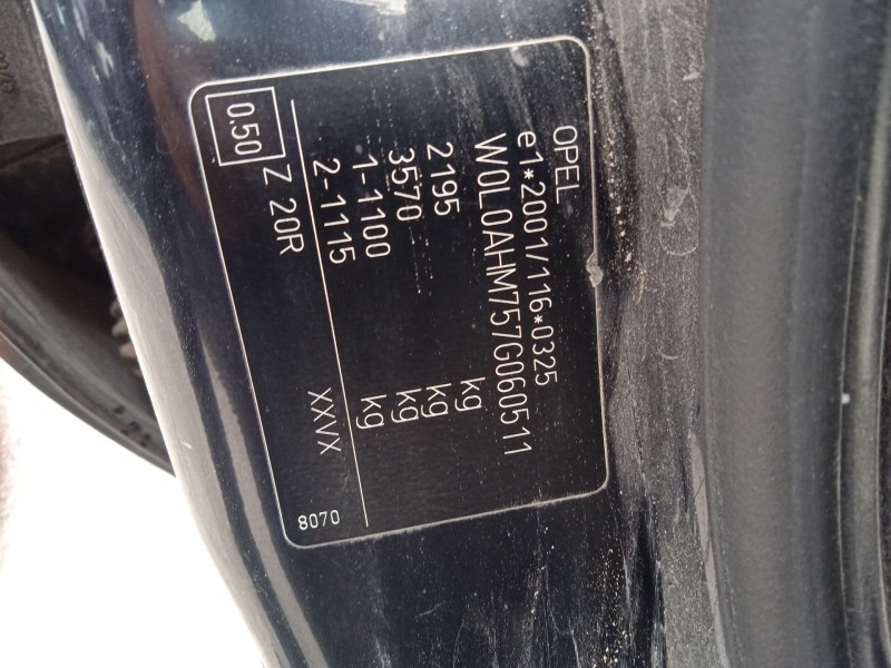 opel zafira / zafira family b (a05) del año 2006