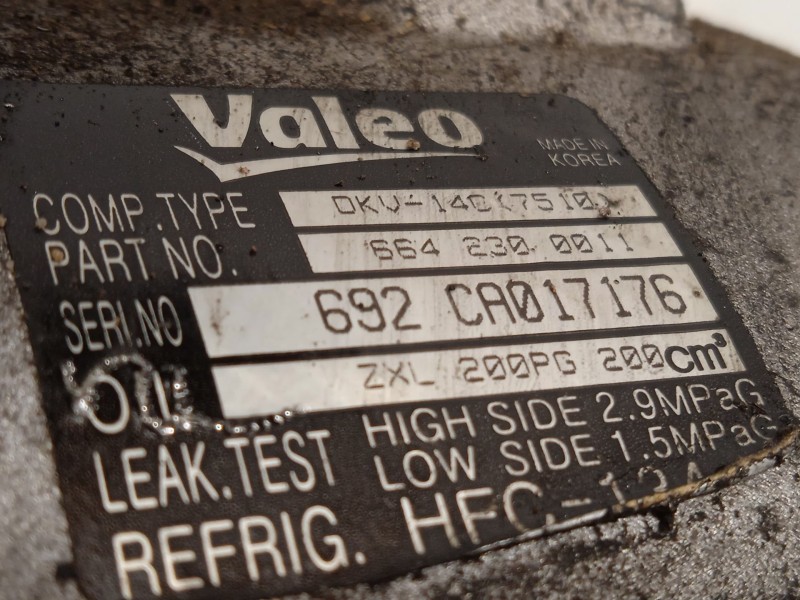 Recambio de compresor aire acondicionado para ssangyong actyon i 2.0 xdi referencia OEM IAM 6642300011  