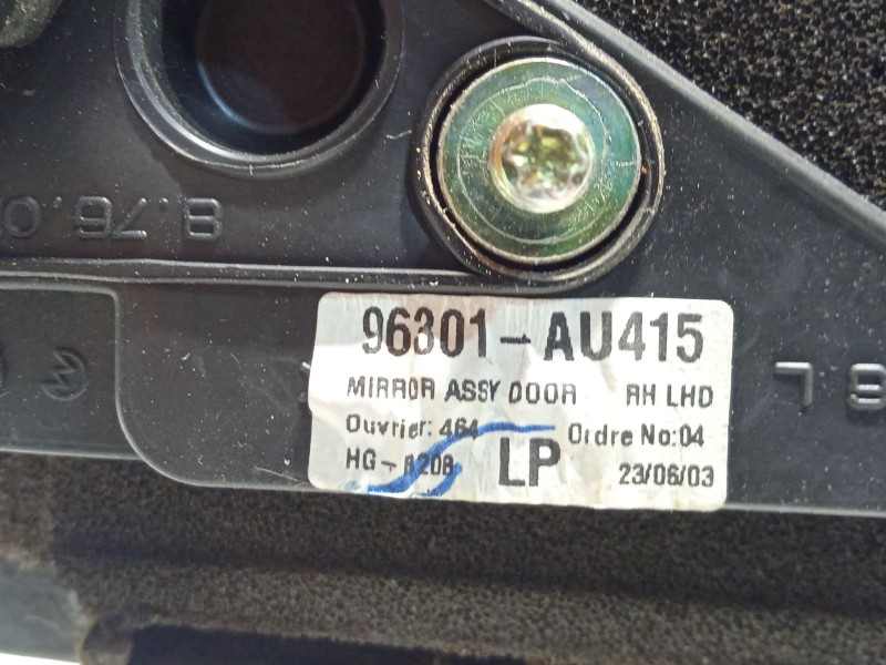 Recambio de retrovisor derecho para nissan primera (p12) 1.9 dci referencia OEM IAM 96301AU480 96301AU415 