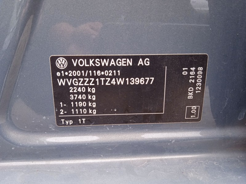 volkswagen touran (1t1, 1t2) del año 2004
