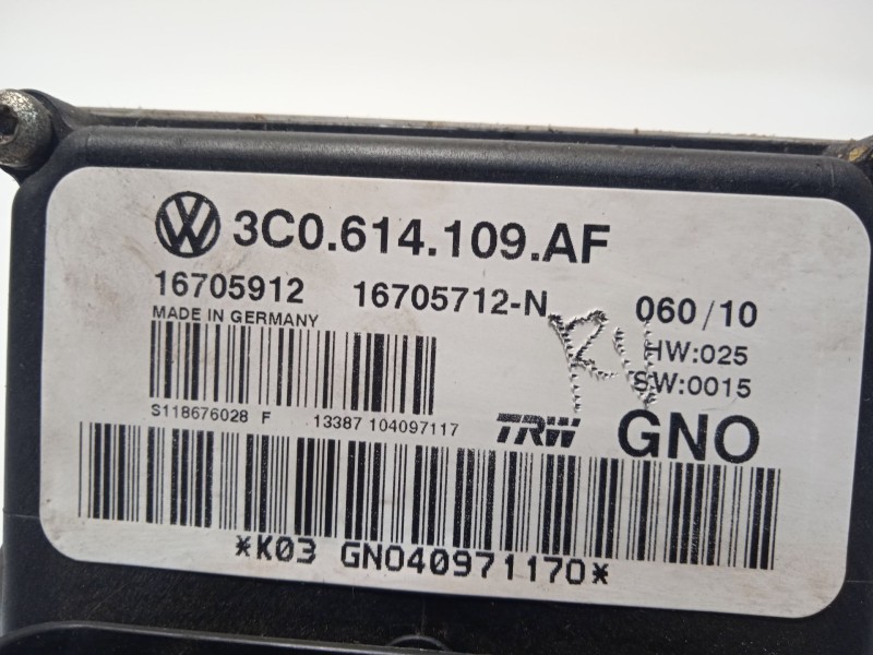 Recambio de abs para volkswagen passat berlina (3c2) advance plus referencia OEM IAM 3C0614109AF 16705712N 16705912