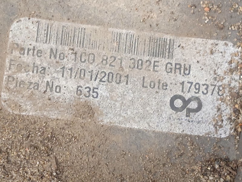 Recambio de aletin trasero derecho para volkswagen new beetle (9c1, 1c1) 1.6 referencia OEM IAM 1C0821302B 1C0821302BGRU 