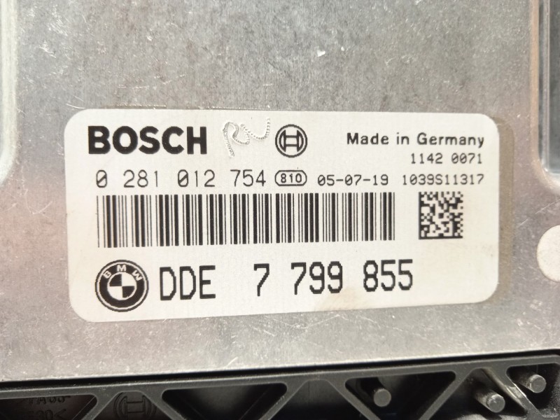 Recambio de centralita motor uce para bmw 3 (e90) 320 d referencia OEM IAM 7799855  0281012754