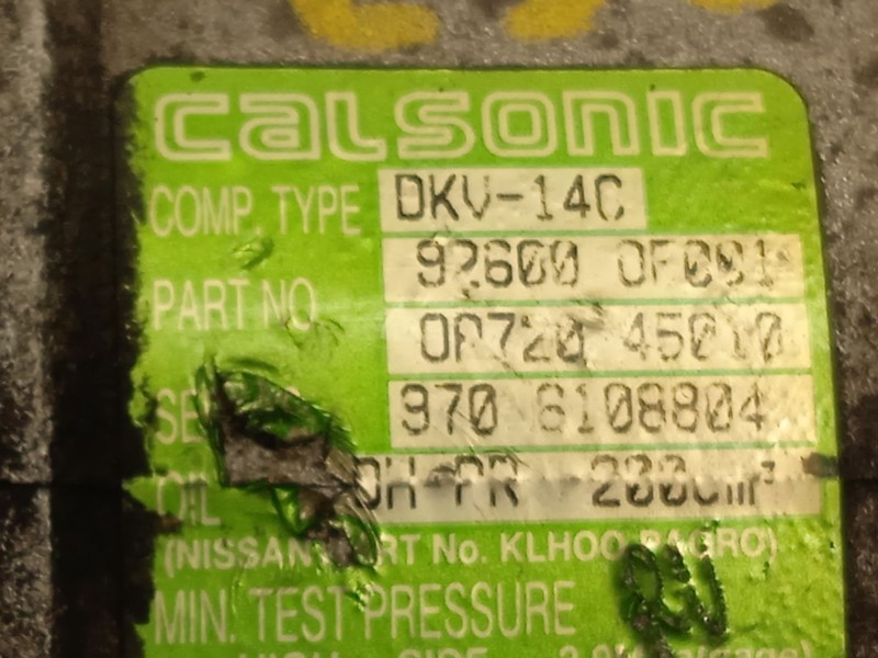Recambio de compresor aire acondicionado para nissan terrano ii (r20) 2.7 tdi 4wd referencia OEM IAM 926000F001  