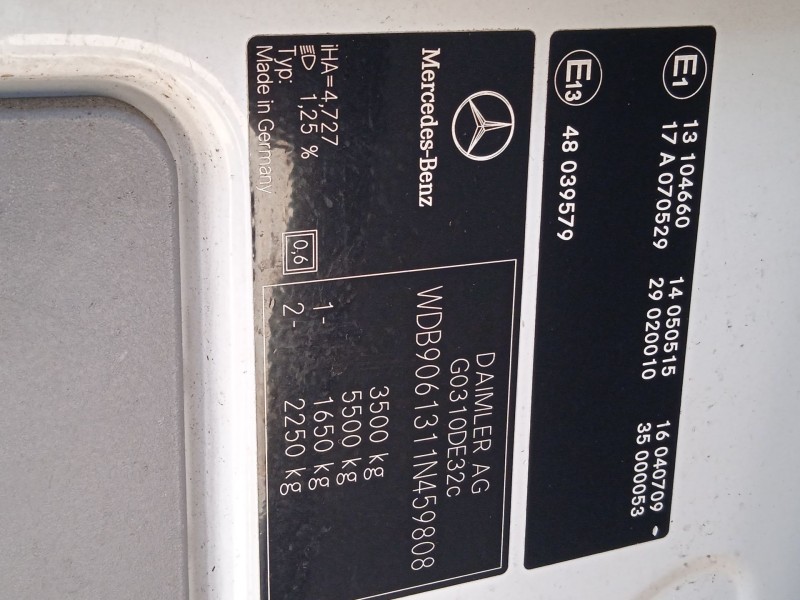 mercedes-benz sprinter 3,5-t caja/chasis (b906) del año 2019