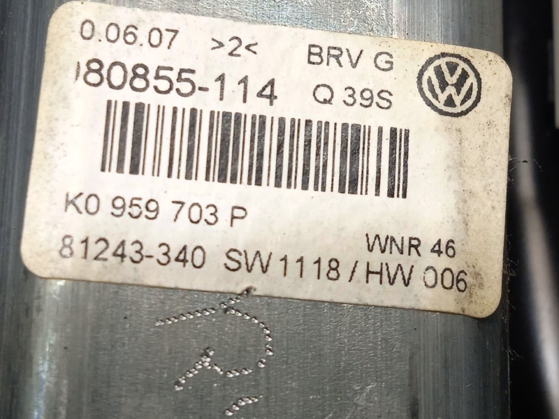 Recambio de elevalunas trasero izquierdo para volkswagen passat b6 (3c2) 2.0 tdi referencia OEM IAM 1K0959703P  
